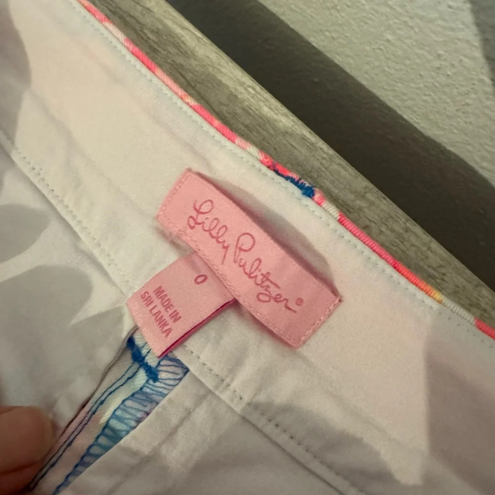 Lilly Pulitzer Sadie Stretch Crab Cropped Pants Bright Coastal South Beach Sz 0 - Picture 10 of 11